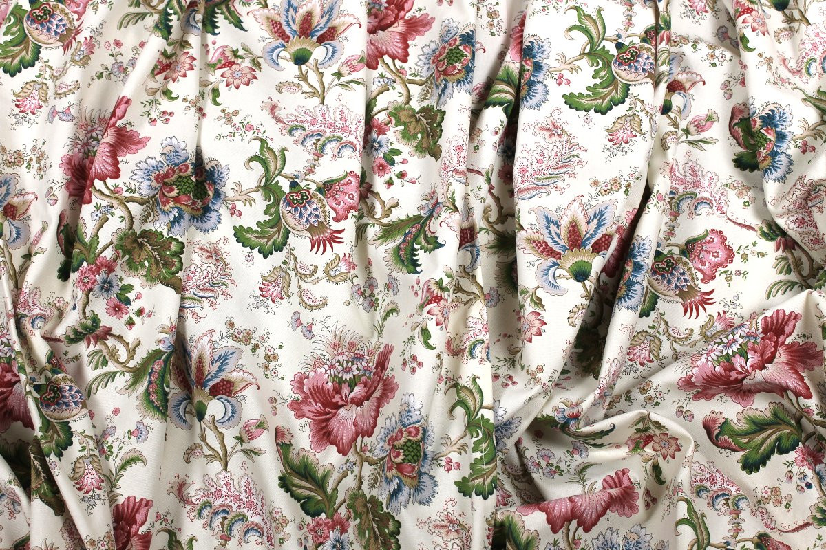 Pair Of Indian-style Chintz Curtains - Length: 3 Meters-photo-2