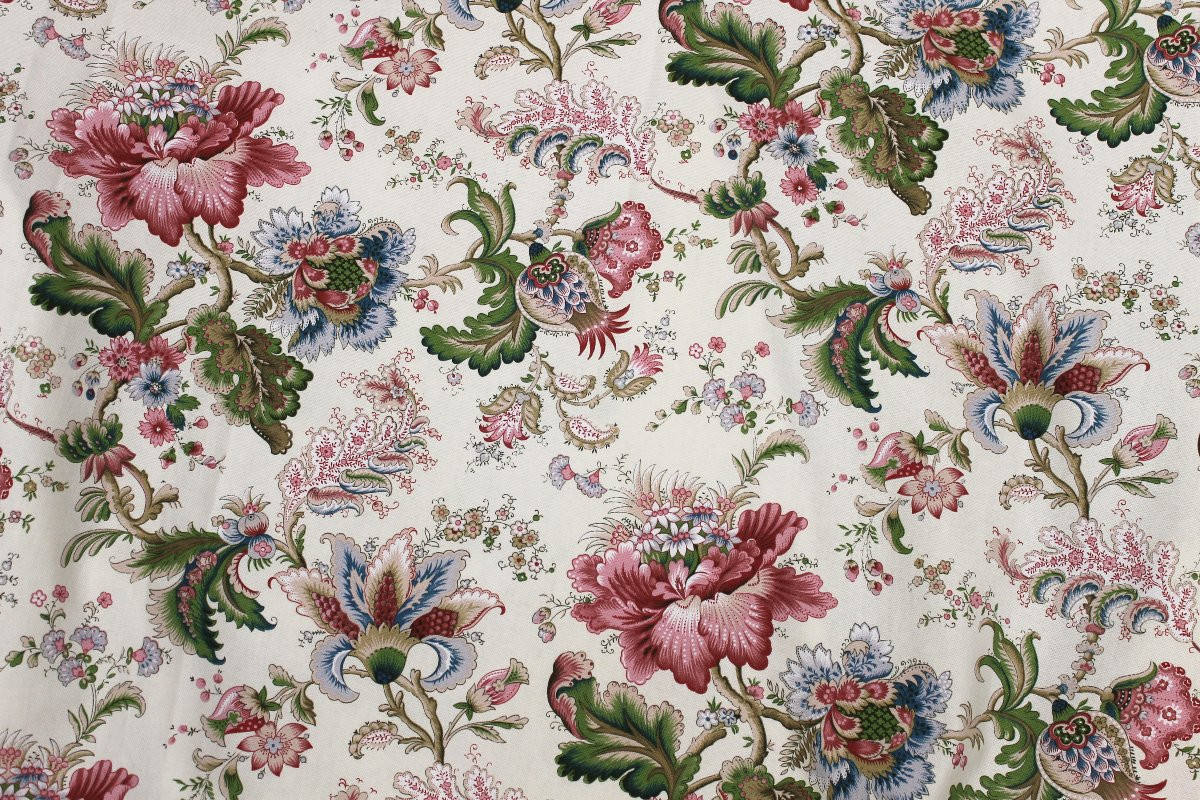 Pair Of Indian-style Chintz Curtains - Length: 3 Meters-photo-1