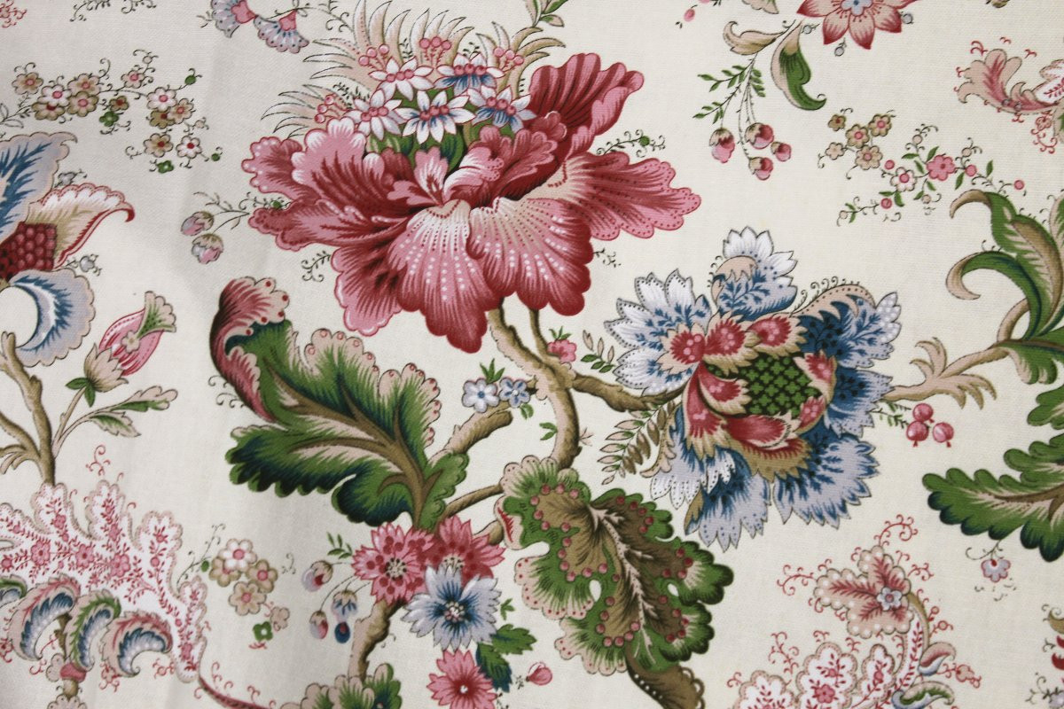 Pair Of Indian-style Chintz Curtains - Length: 3 Meters-photo-2