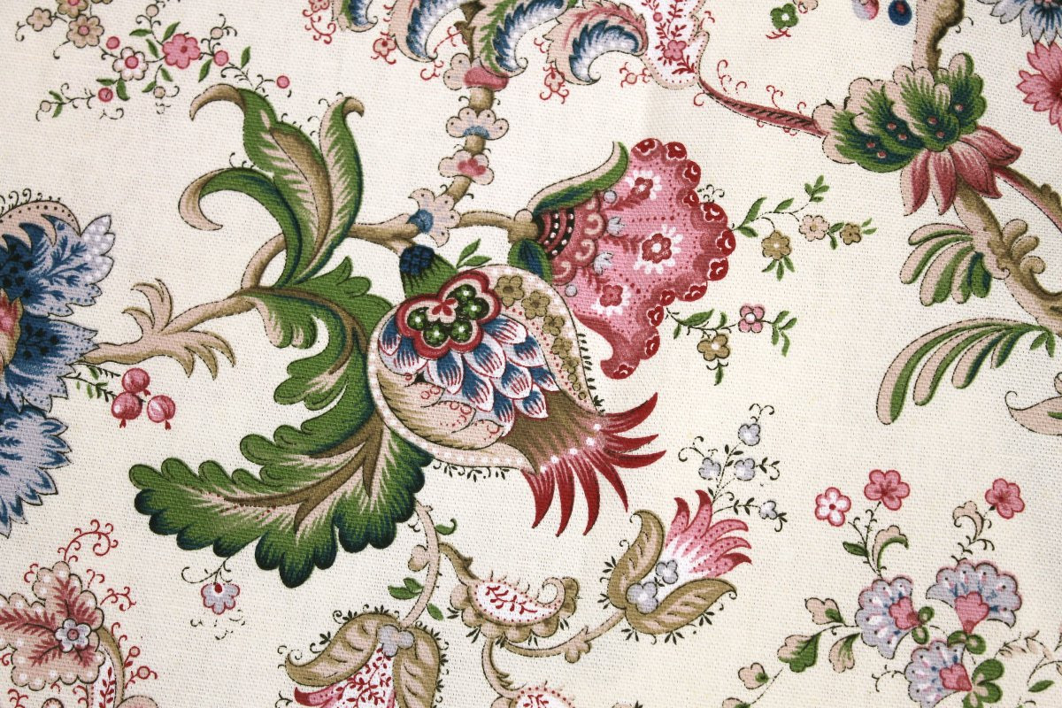 Pair Of Indian-style Chintz Curtains - Length: 3 Meters-photo-4