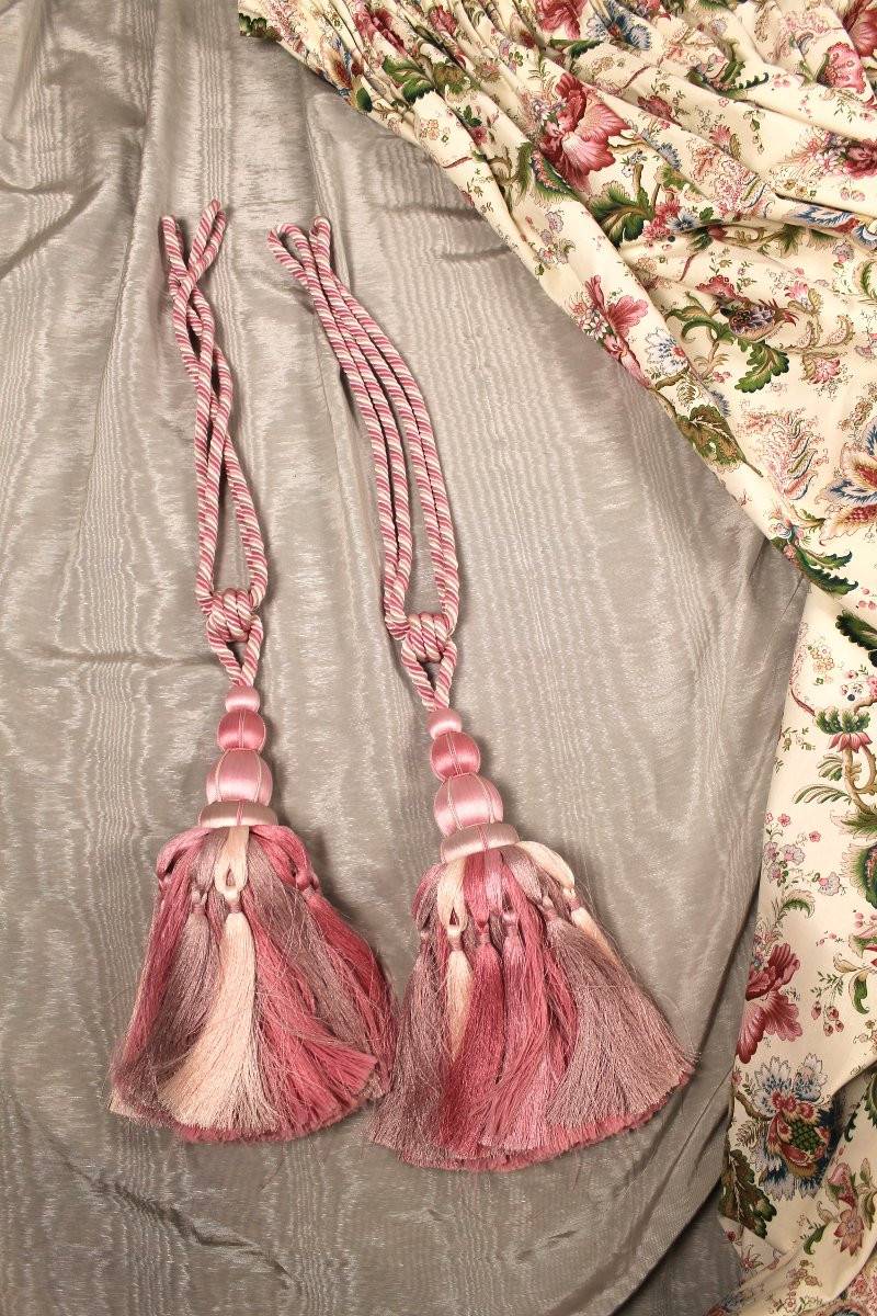 Pair Of Indian-style Chintz Curtains - Length: 3 Meters-photo-7