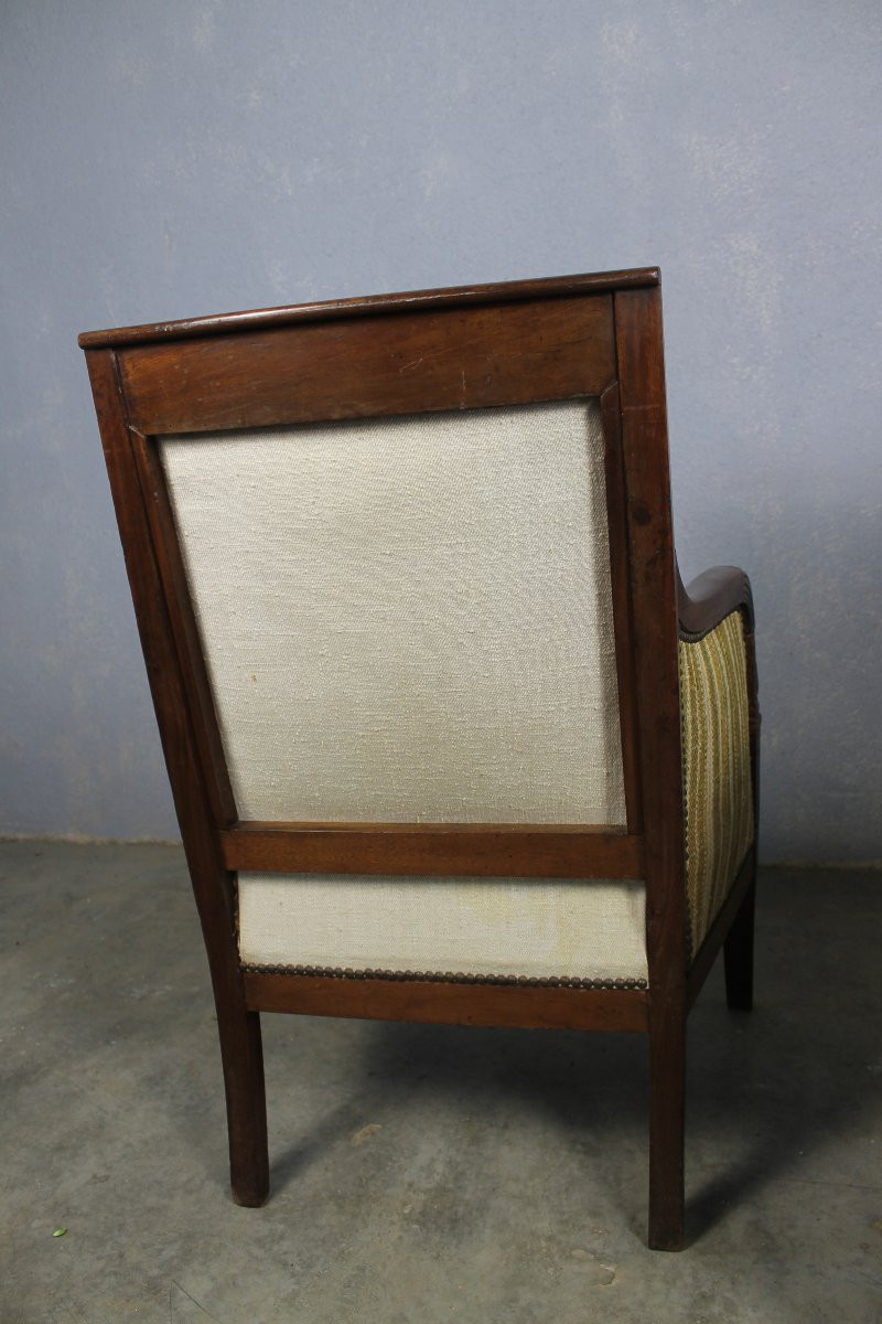 Pair Of Fruitwood Bergères 19th Century Empire Period-photo-5