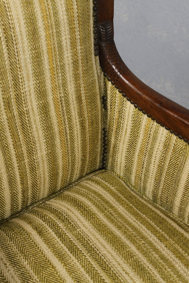 Pair Of Fruitwood Bergères 19th Century Empire Period-photo-6