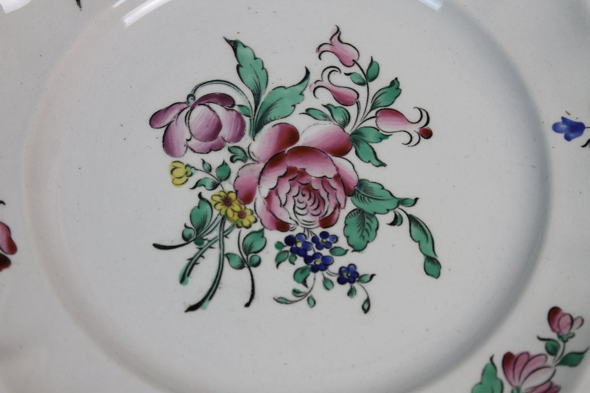 Lunéville Earthenware Dinner Service, Reverbère Décor, 20th Century-photo-5