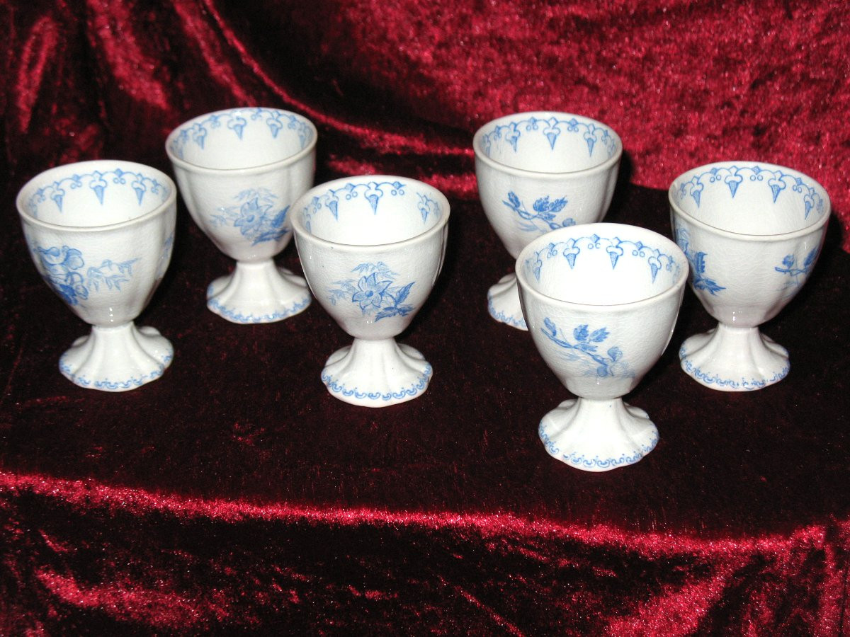 Sarreguemines Earthenware Dinner Service With Flore Décor 107 Pieces 19th Century-photo-4