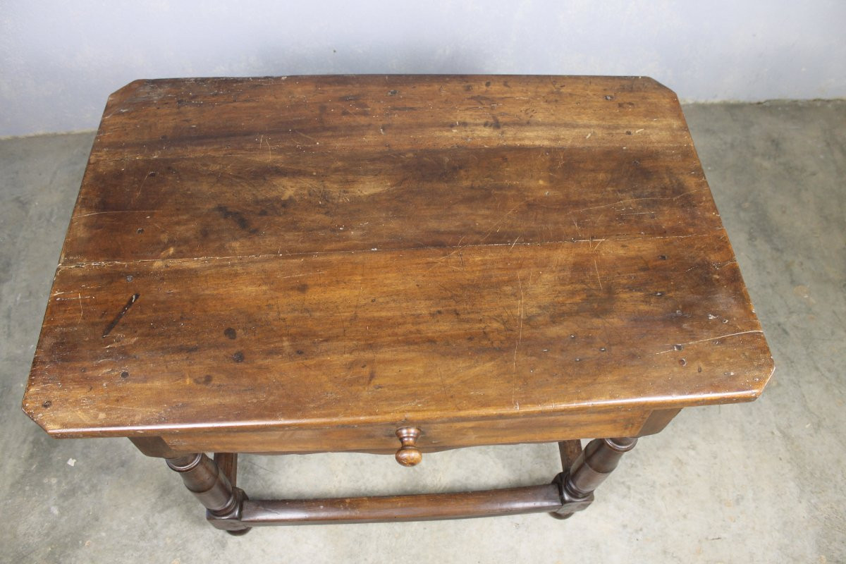Table à écrire bureau de monastère en bois fruitier époque Louis XIII 17ème origine Sud-Ouest-photo-3