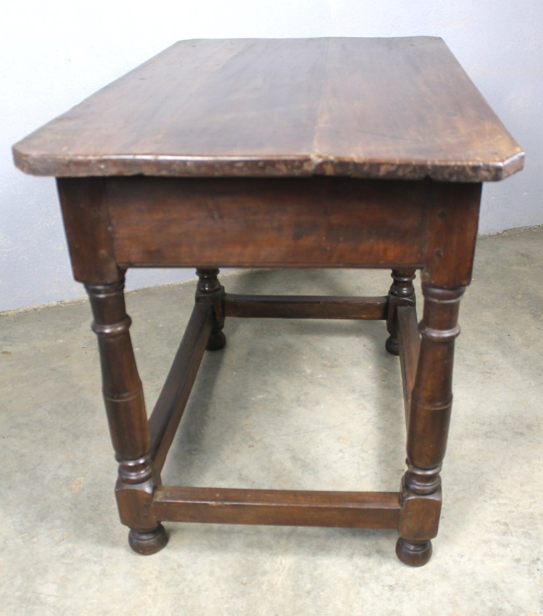 Table à écrire bureau de monastère en bois fruitier époque Louis XIII 17ème origine Sud-Ouest-photo-4