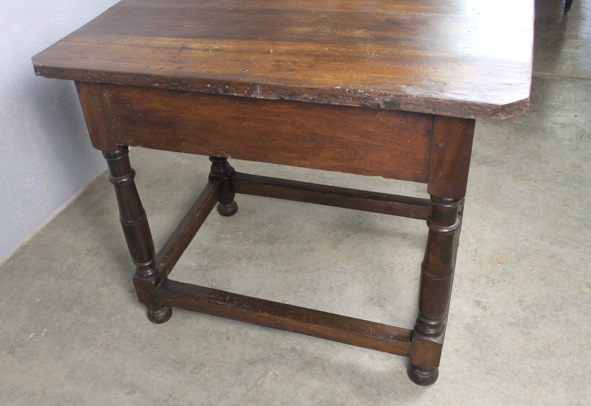 Table à écrire bureau de monastère en bois fruitier époque Louis XIII 17ème origine Sud-Ouest-photo-5