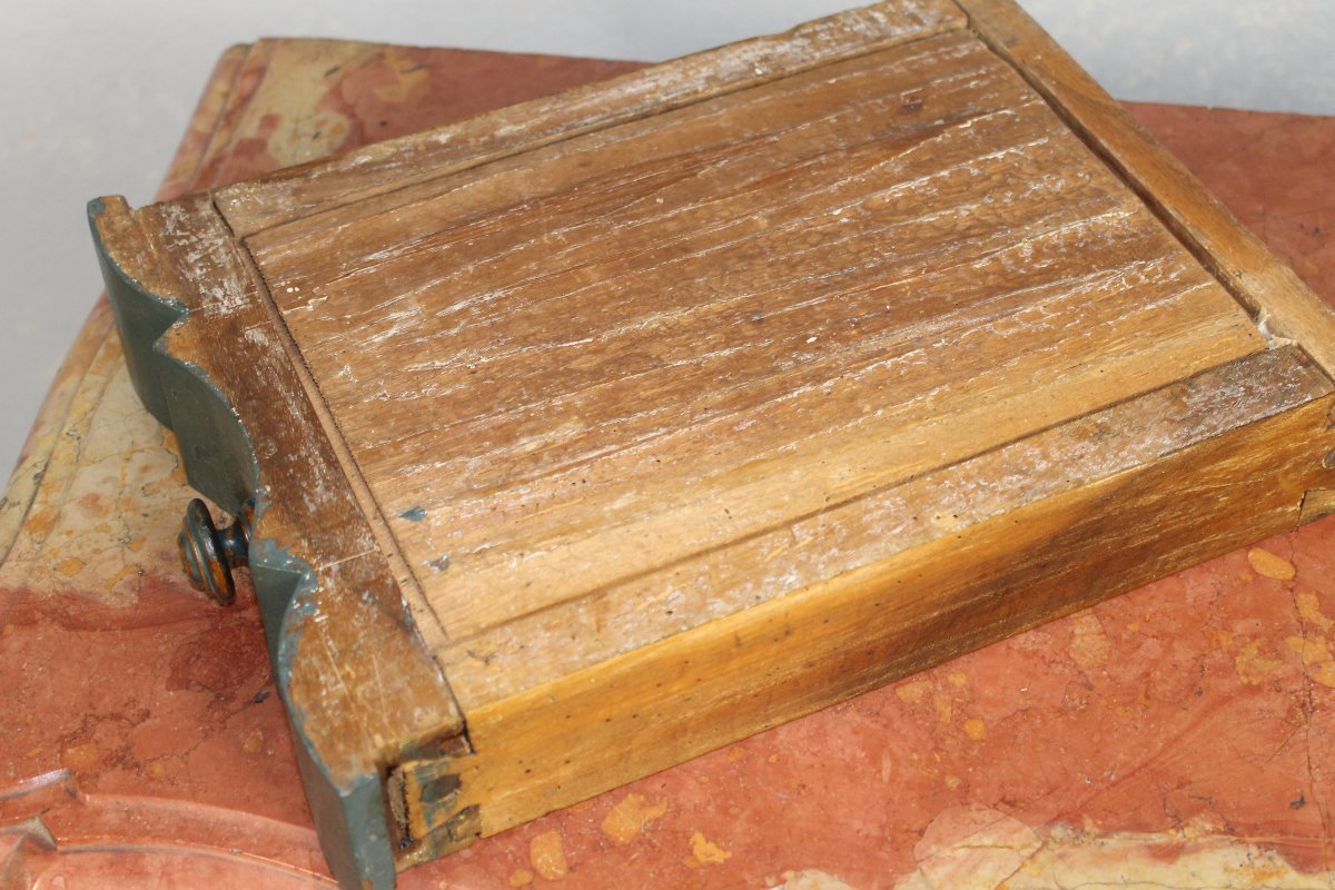 Console époque Louis XV avec façade arbalète et dessus en marbre des Pyrénées époque 18ème-photo-6