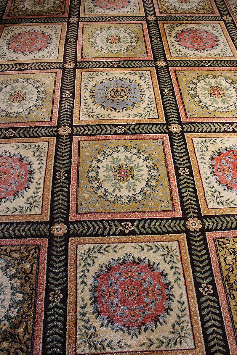 Empire-style Rug Made Of Pure Wool, 20th Century: 294 X 202 Cm-photo-4