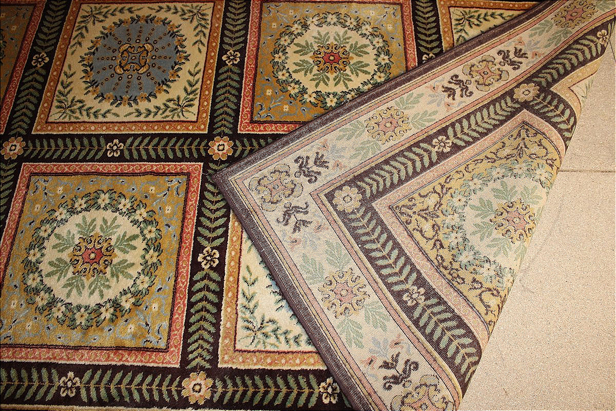 Empire-style Rug Made Of Pure Wool, 20th Century: 294 X 202 Cm-photo-3