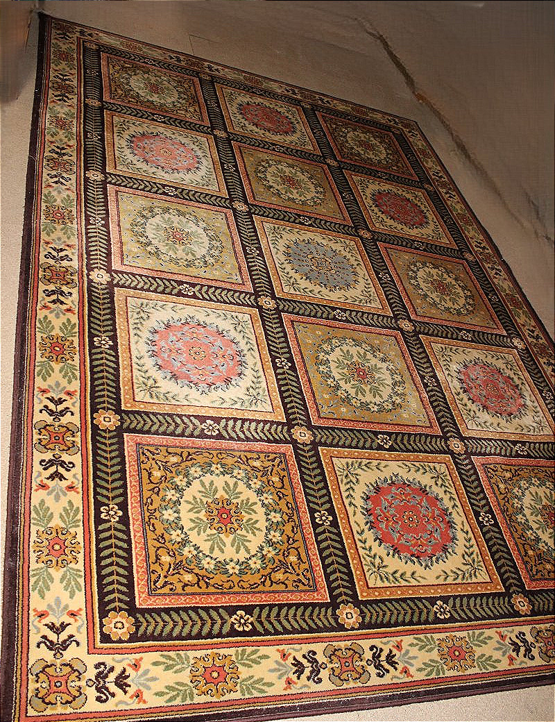Empire-style Rug Made Of Pure Wool, 20th Century: 294 X 202 Cm-photo-4