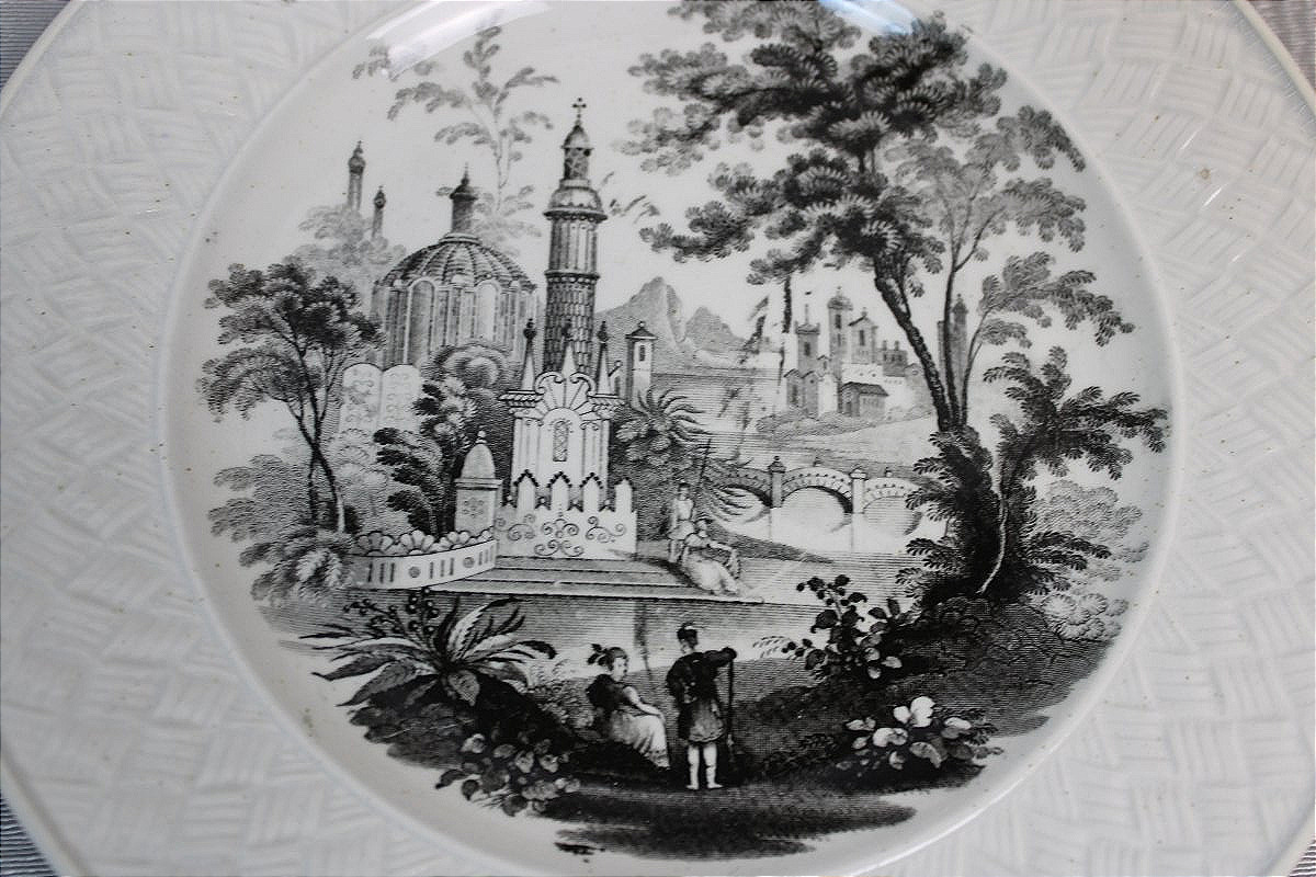 6 Dessert Plates With A Wickerwork Design, Made Of Fine Bordeaux Earthenware, By David Johnston -photo-6