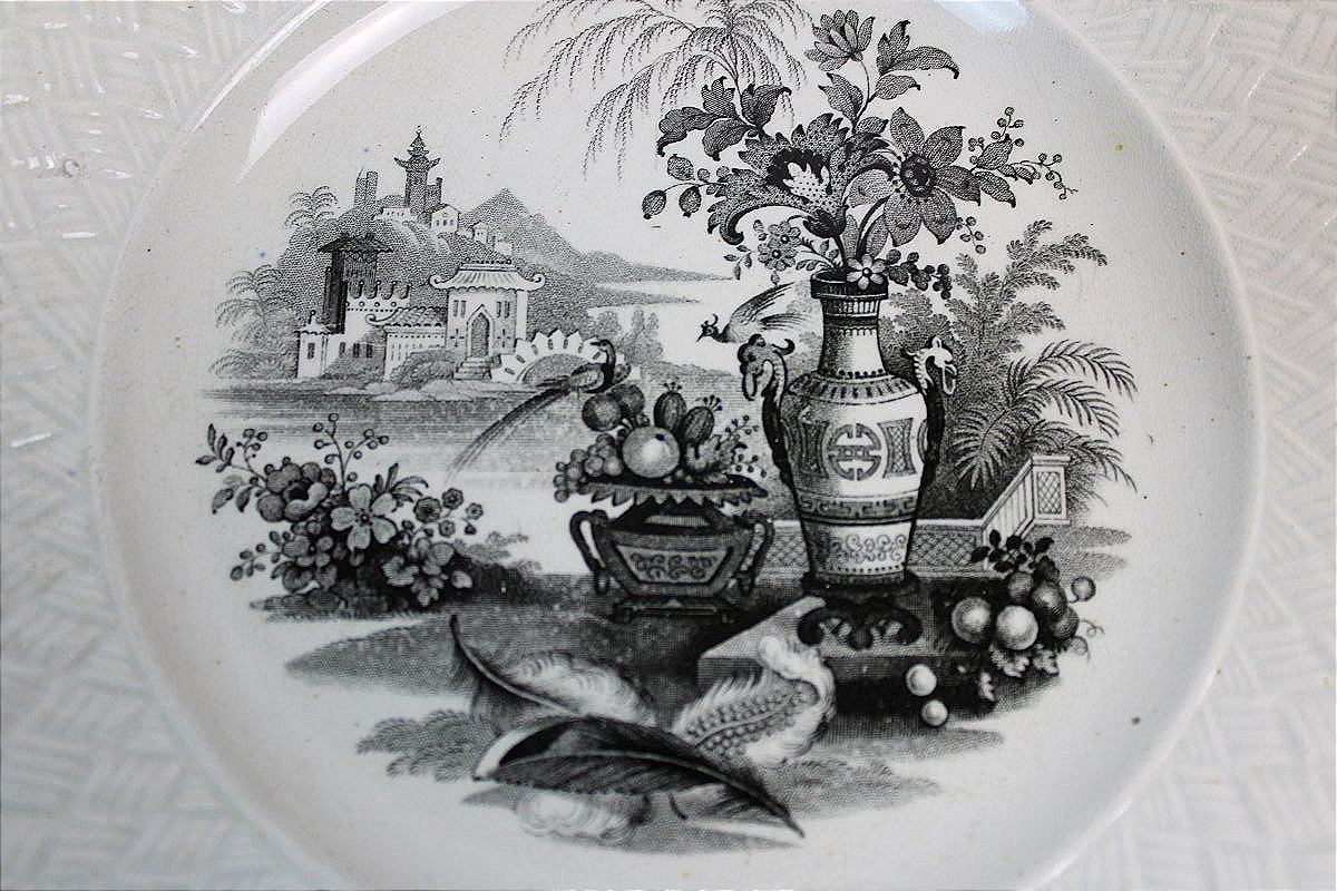6 Dessert Plates With A Wickerwork Design, Made Of Fine Bordeaux Earthenware, By David Johnston -photo-7