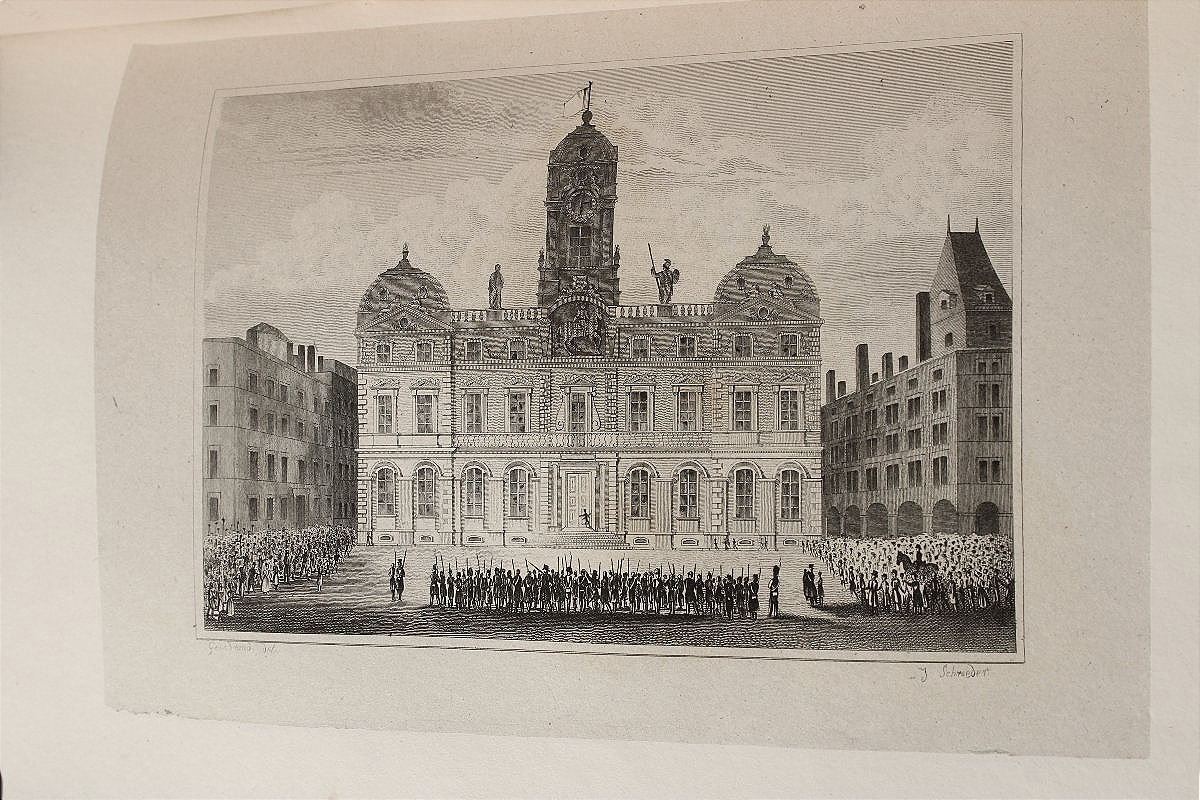 Histoire de Lyon par P. Clerion en 6 tomes avec 54 planches HT reliure dos cuir édition de 1829-photo-7