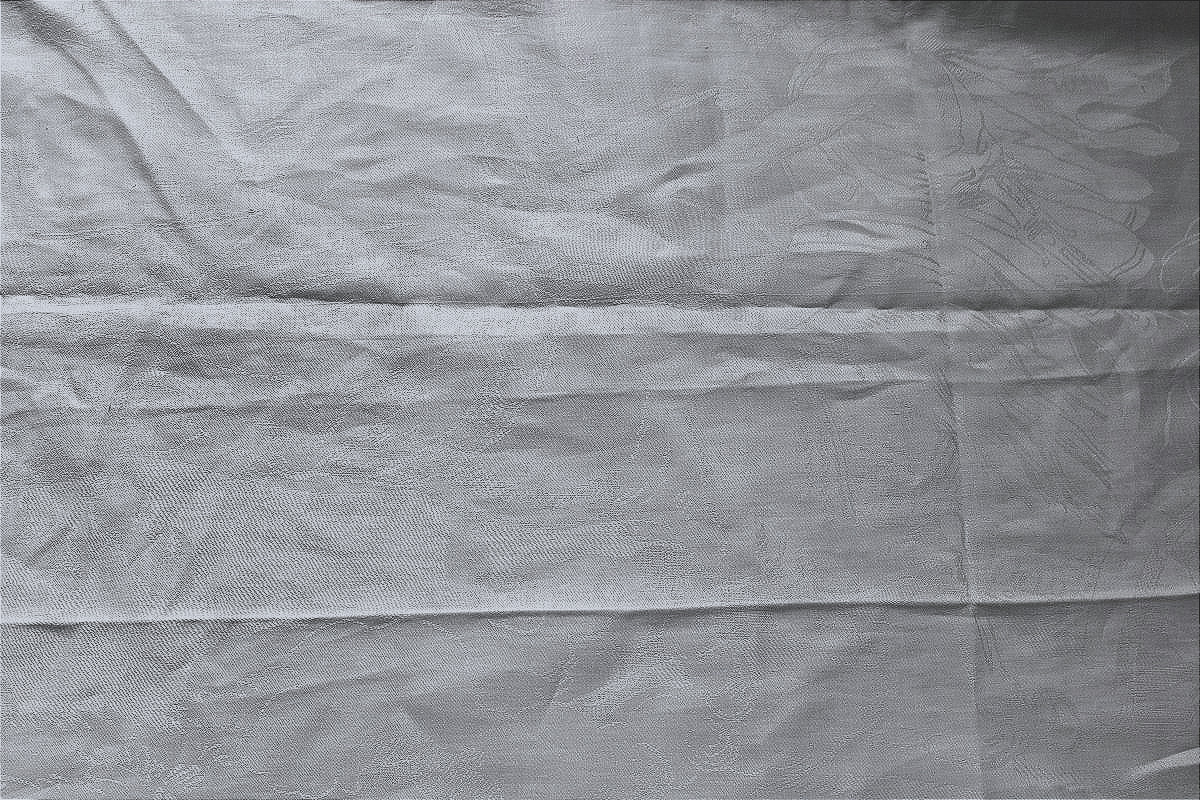 Nappe en damassée de lin à décor mythologique Mars sur son char style Louis XIV long : 5 mètres-photo-2