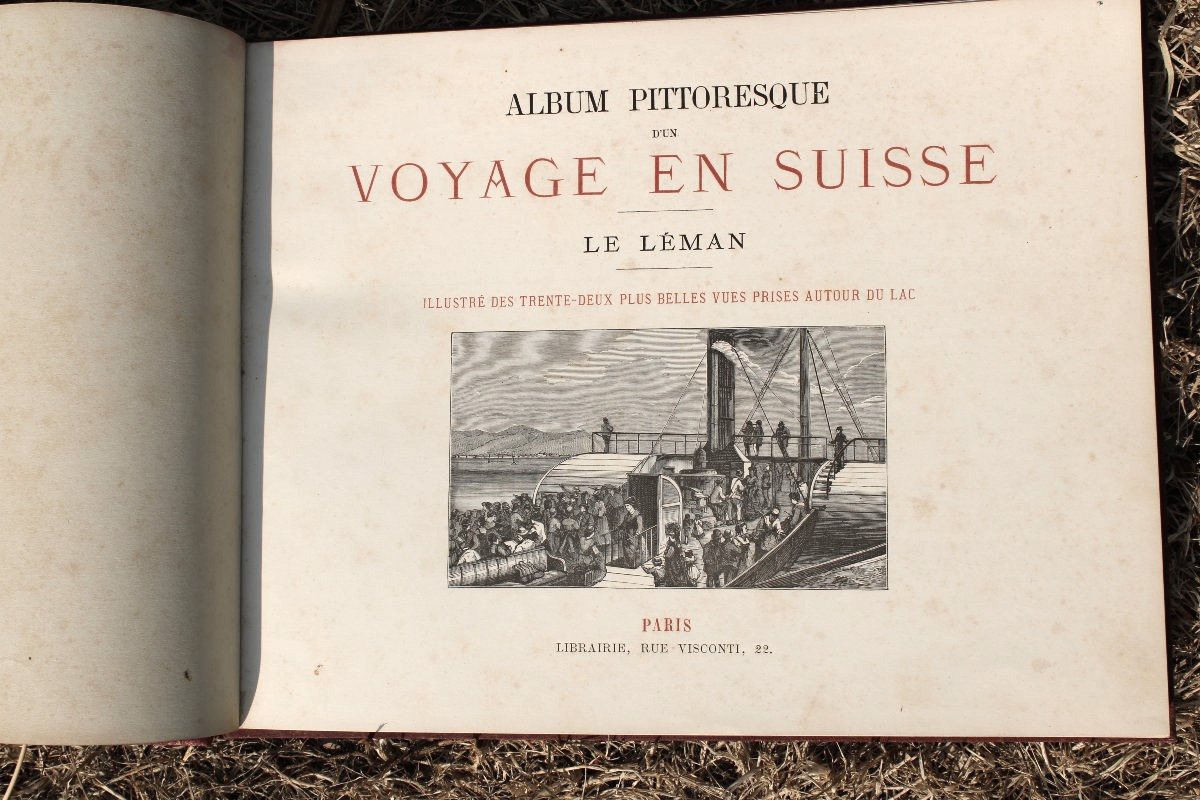 Album pittoresque d'un voyage en Suisse Le Léman ouvrage illustré de 32 gravures ép. fin 19ème-photo-2