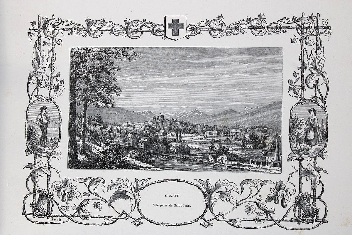 Album pittoresque d'un voyage en Suisse Le Léman ouvrage illustré de 32 gravures ép. fin 19ème-photo-4