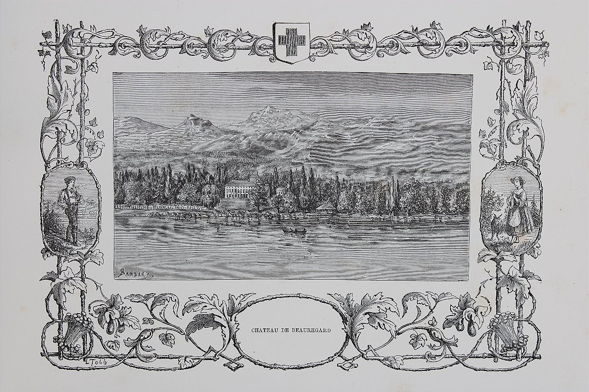 Album pittoresque d'un voyage en Suisse Le Léman ouvrage illustré de 32 gravures ép. fin 19ème-photo-3
