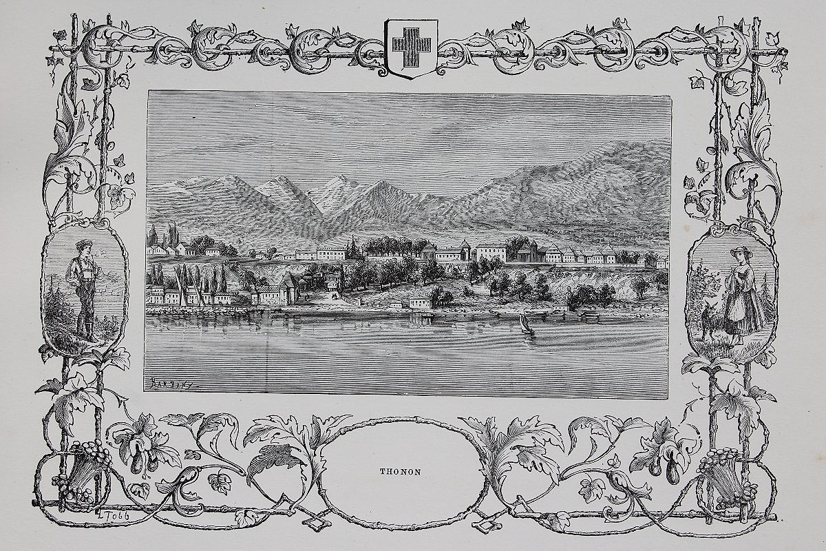Album pittoresque d'un voyage en Suisse Le Léman ouvrage illustré de 32 gravures ép. fin 19ème-photo-4