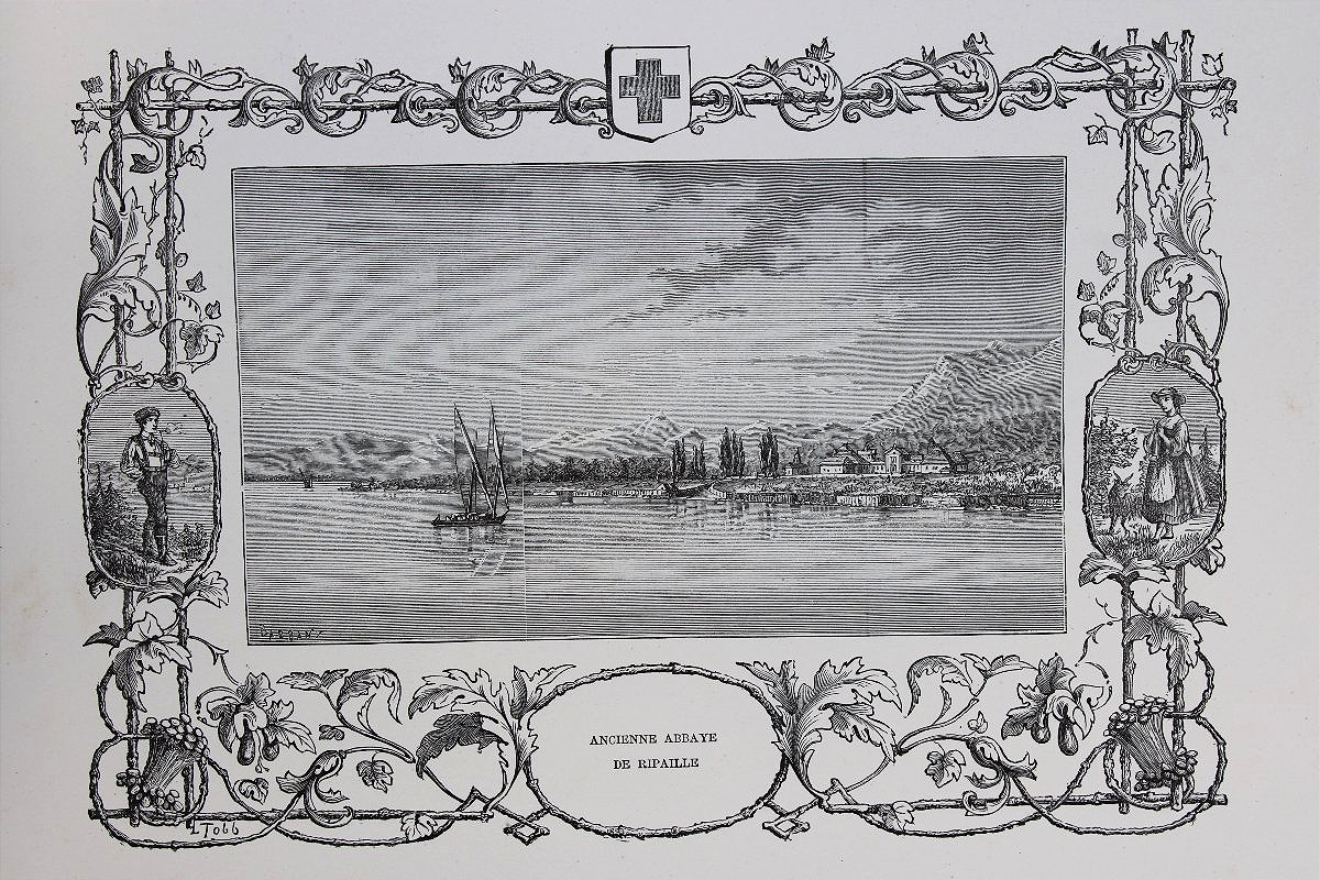 Album pittoresque d'un voyage en Suisse Le Léman ouvrage illustré de 32 gravures ép. fin 19ème-photo-5