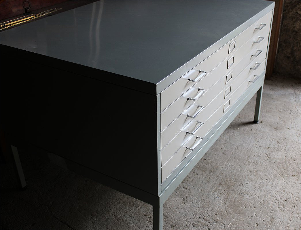 A Cabinet For Architects Or Collectors With 5 Drawers For Plans, Maps, Coins, Engravings, Etc...-photo-3