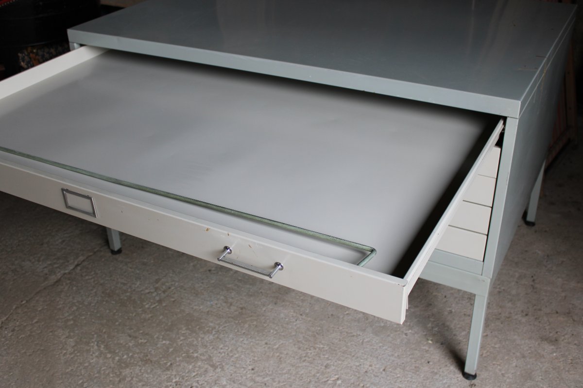 A Cabinet For Architects Or Collectors With 5 Drawers For Plans, Maps, Coins, Engravings, Etc...-photo-1