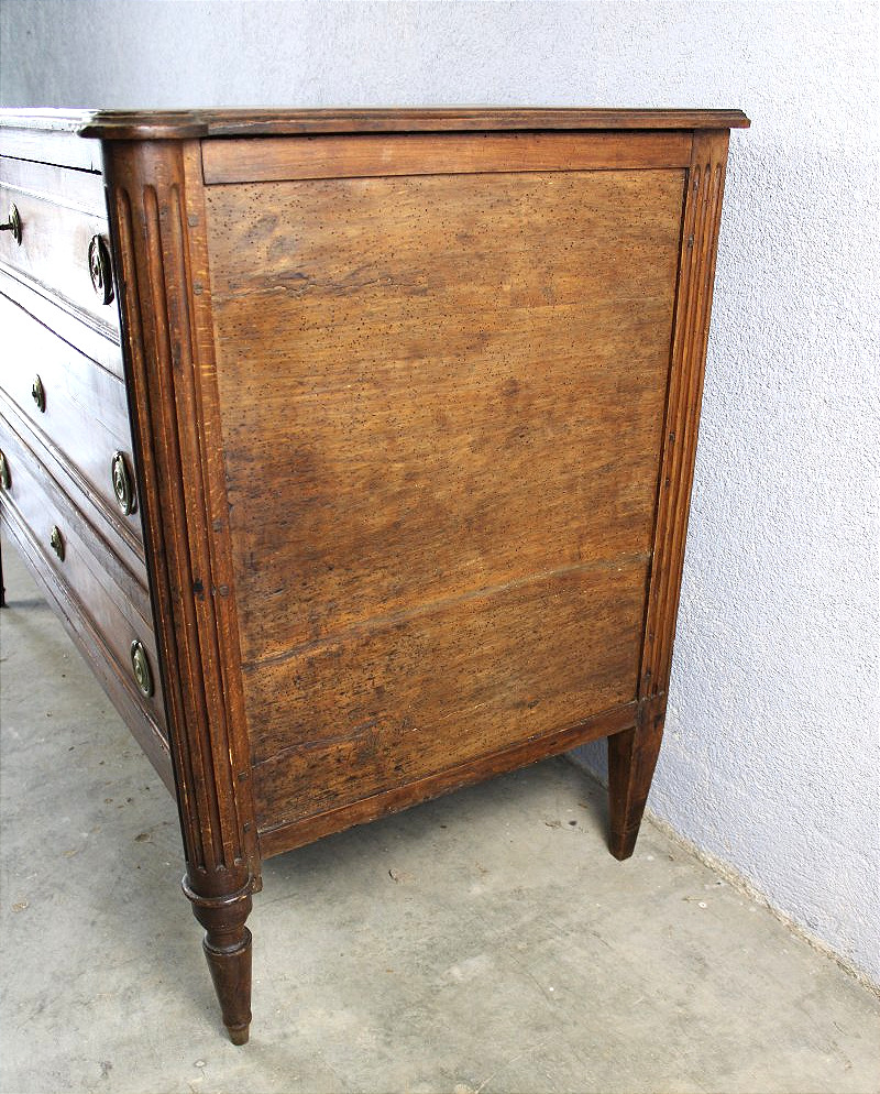 18th-century Louis XVI-style Chest Of Drawers Made Of Solid Fruitwood, With 3 Drawers-photo-3
