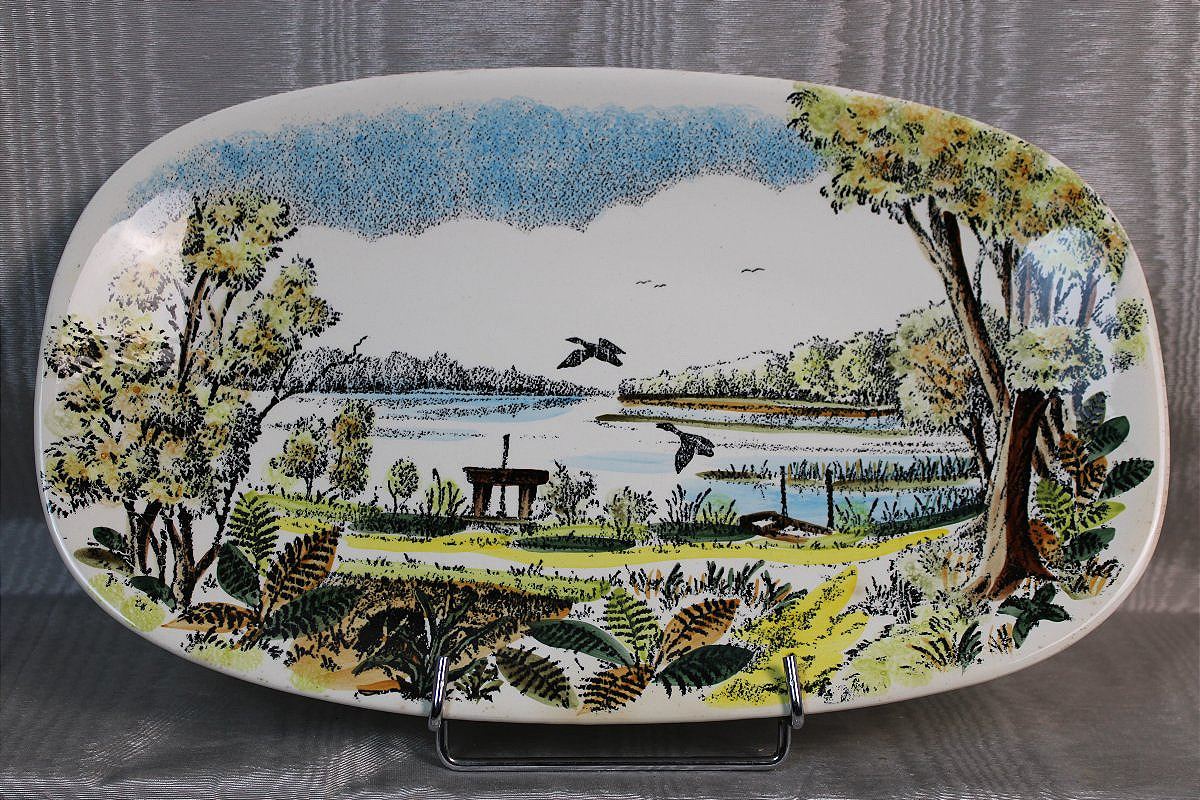Gien Earthenware Set With The Chambord "fish" Pattern-photo-2