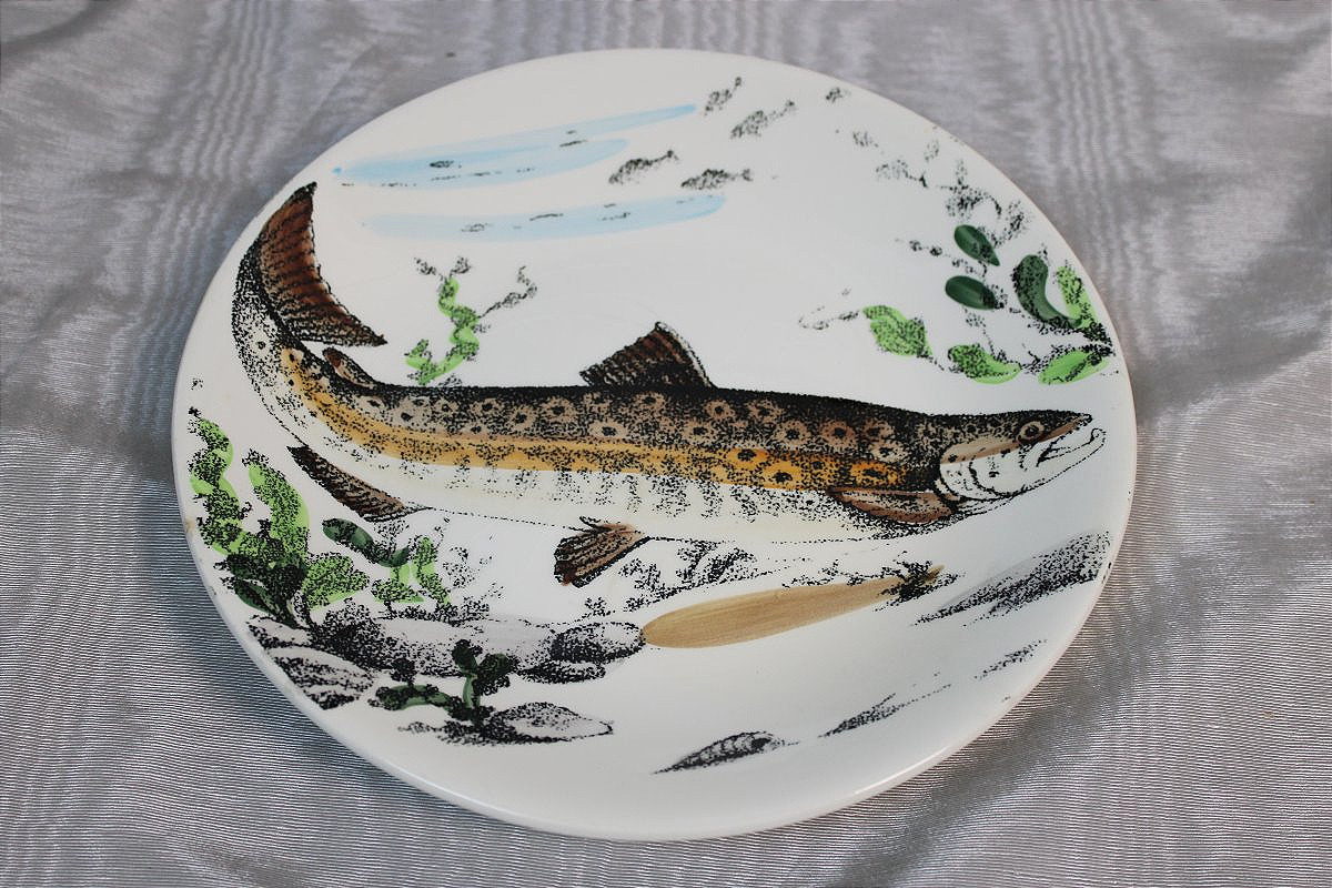 Gien Earthenware Set With The Chambord "fish" Pattern-photo-3