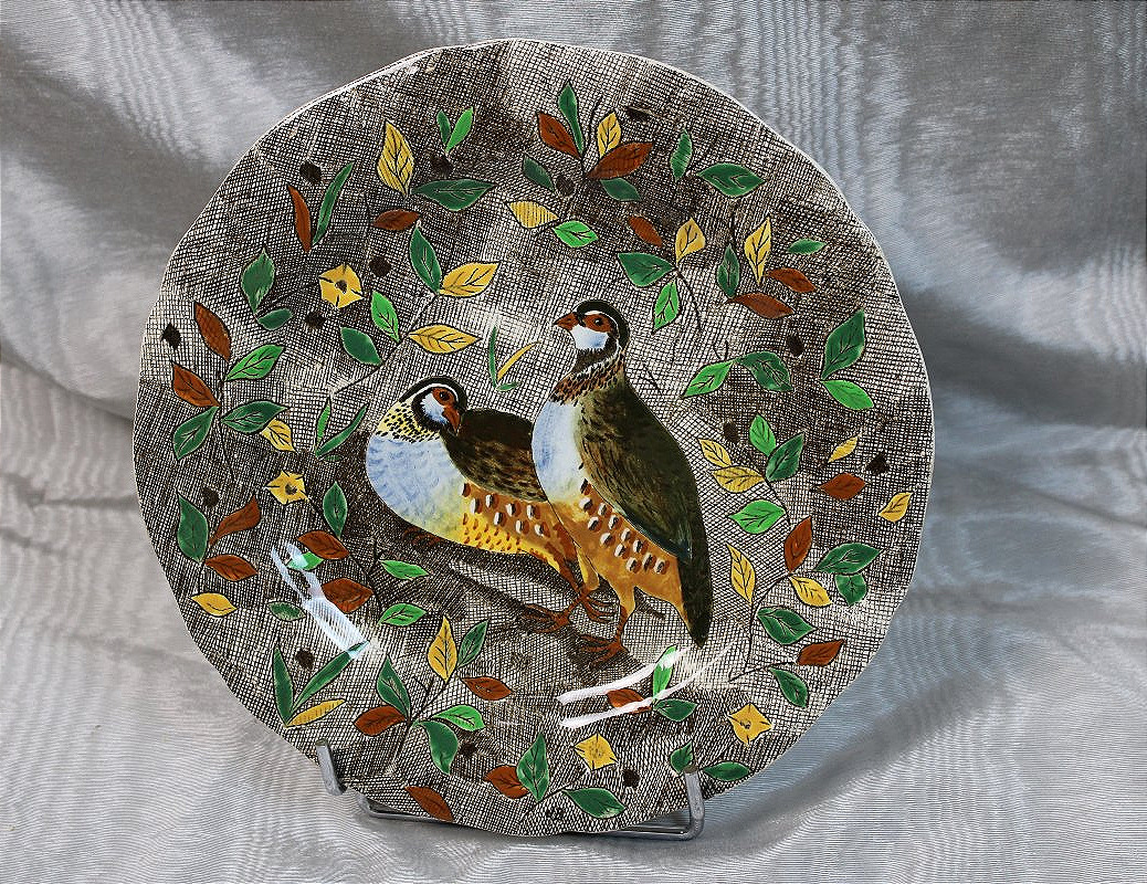 Gien Earthenware Tableware Set With The "rambouillet" Design, Signed By Jean Bertholle (married), Mid-20th Century-photo-2