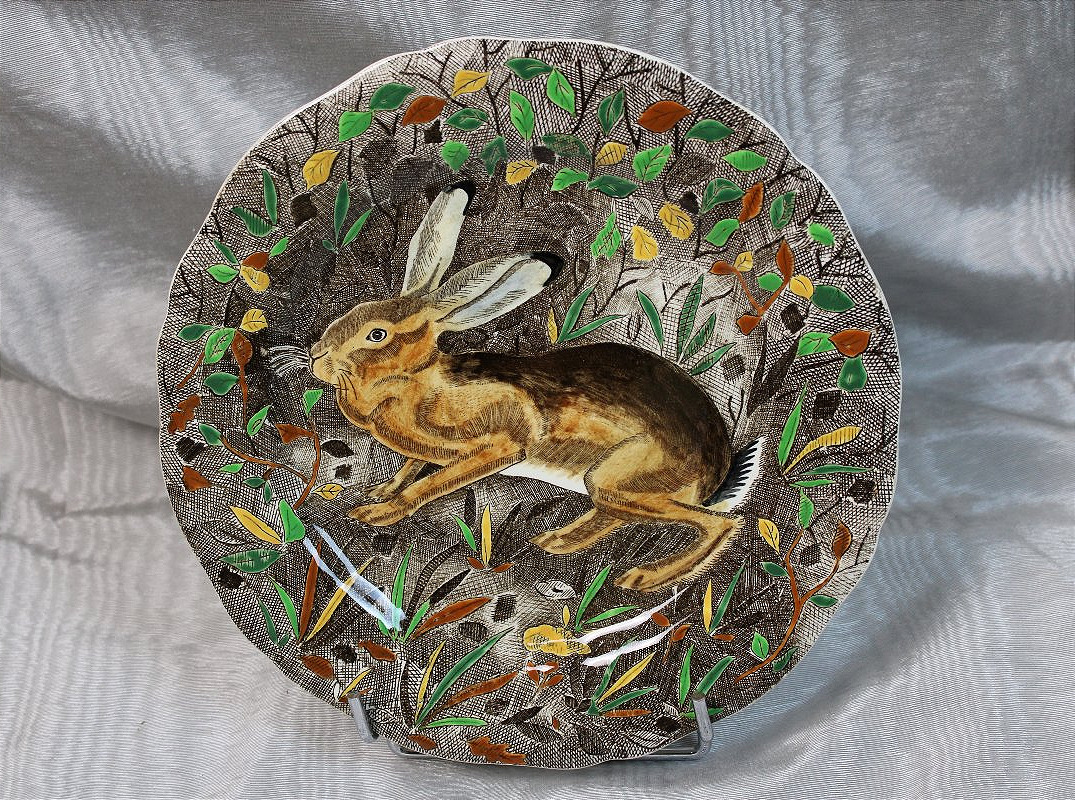 Gien Earthenware Tableware Set With The "rambouillet" Design, Signed By Jean Bertholle (married), Mid-20th Century-photo-4