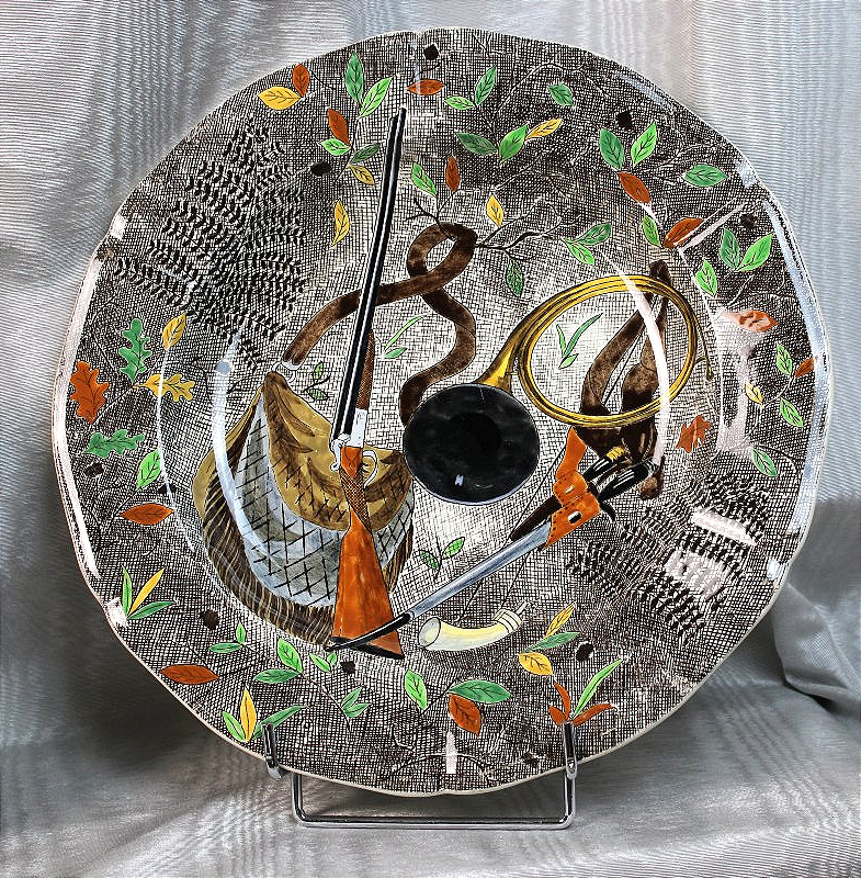 Gien Earthenware Tableware Set With The "rambouillet" Design, Signed By Jean Bertholle (married), Mid-20th Century-photo-3