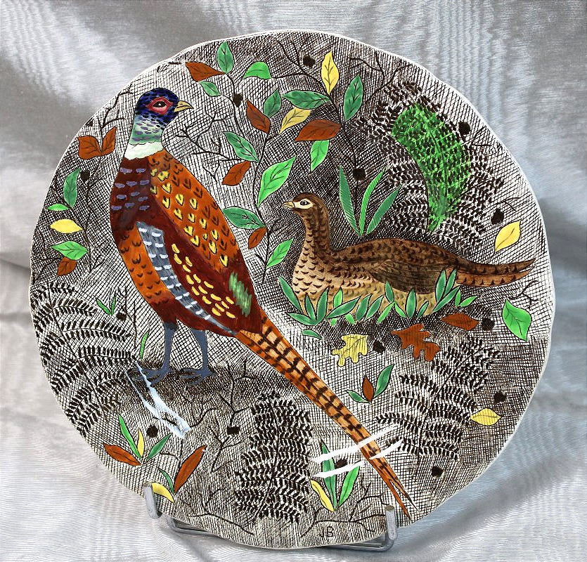 Gien Earthenware Tableware Set With The "rambouillet" Design, Signed By Jean Bertholle (married), Mid-20th Century-photo-7