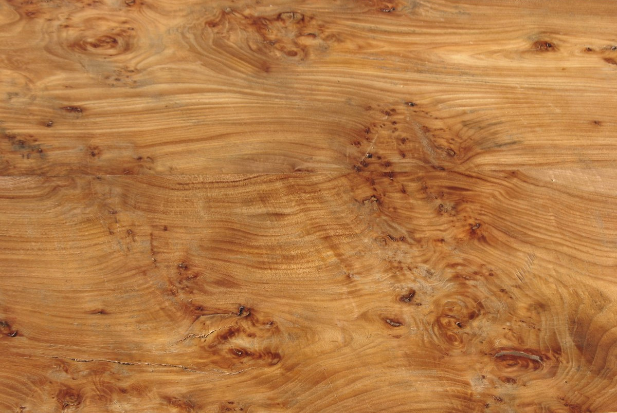 Rectangular Solid Elm Table In A 20th-century Monastic Style, Brutalist Art-photo-5
