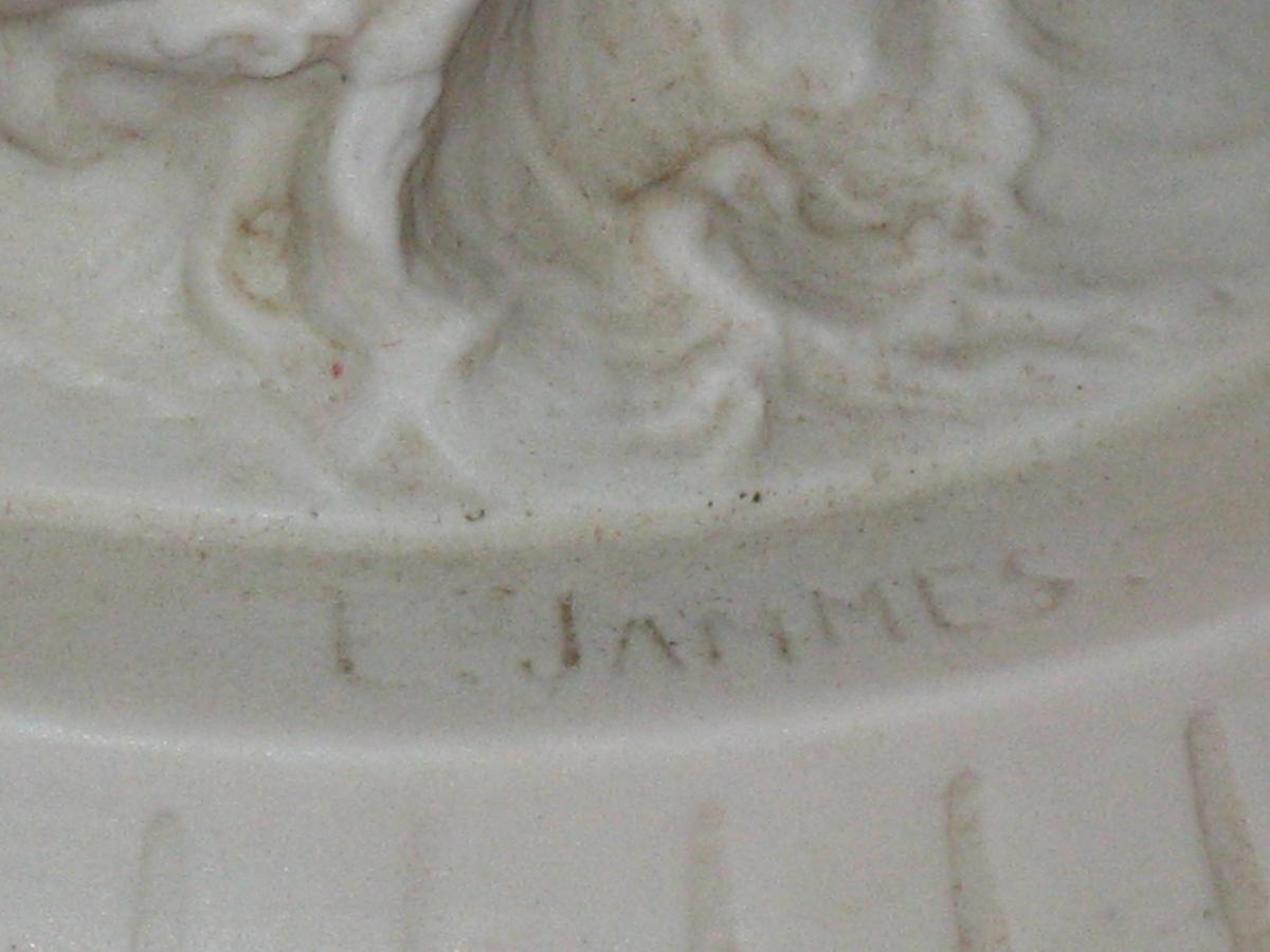 Large Vase In Biscuit Supported Signed E. Jammes Nineteenth-photo-3