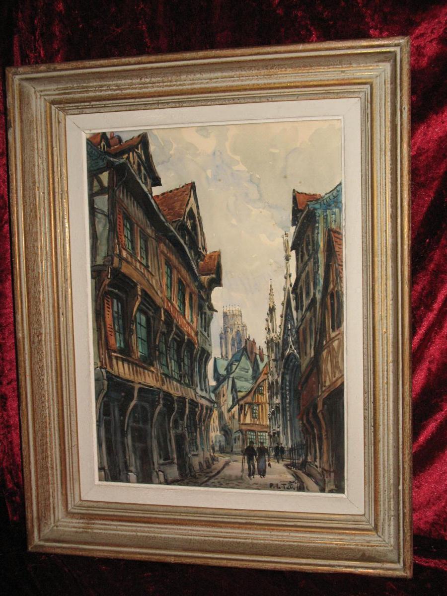 Pierre The Trividic Watercolor Street Rouen Animated