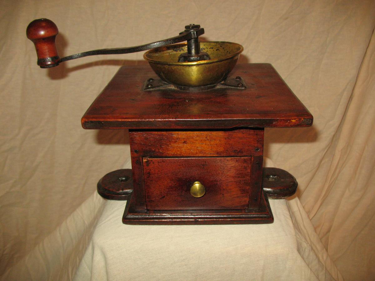 Large Coffee Mill In Walnut Late Eighteenth