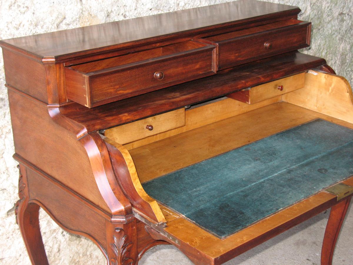 Office Cylinder Napoleon III Mahogany-photo-1