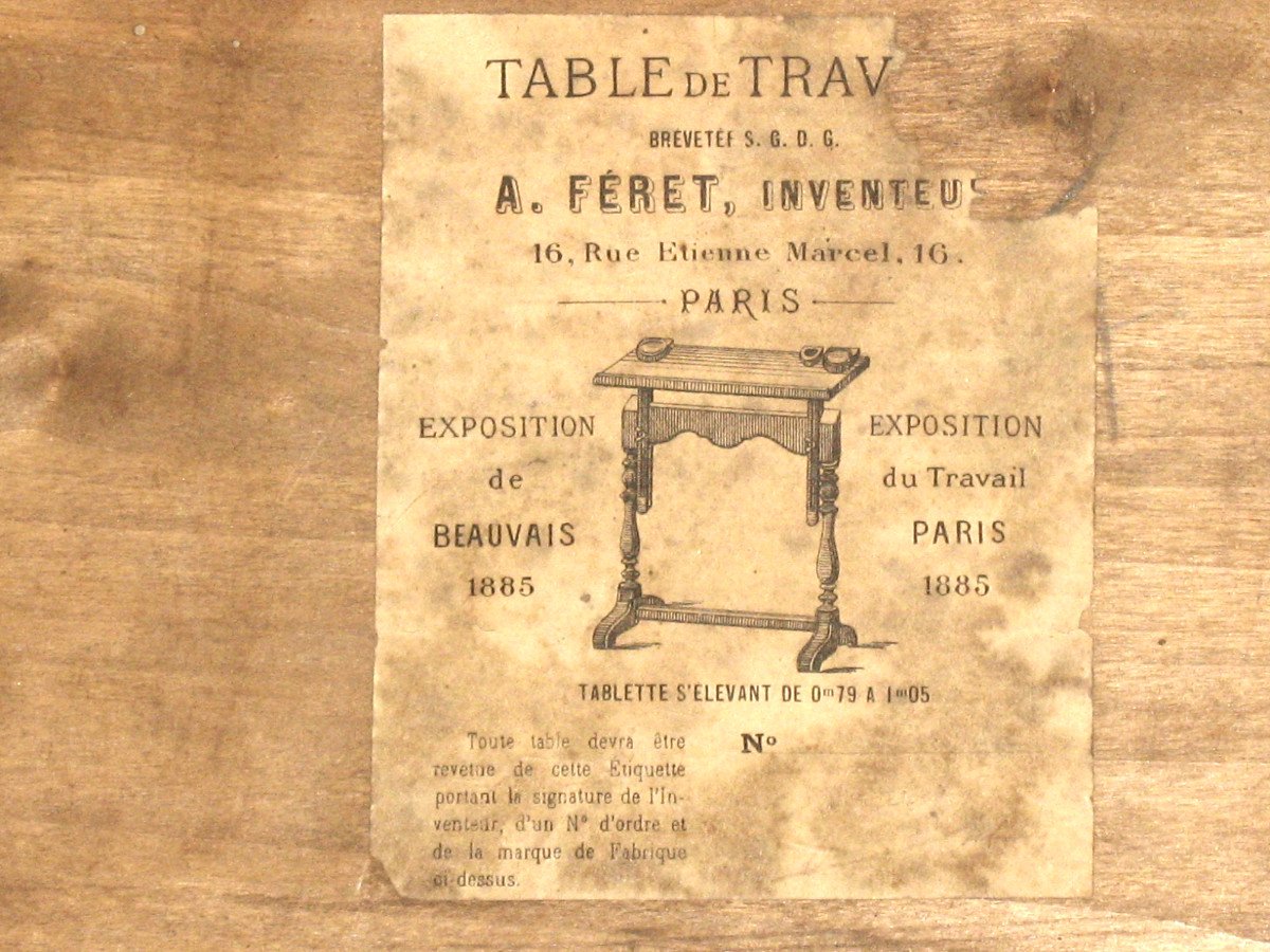Table à système ou table volante, ordonnancier de A. Feret  époque 19ème-photo-4
