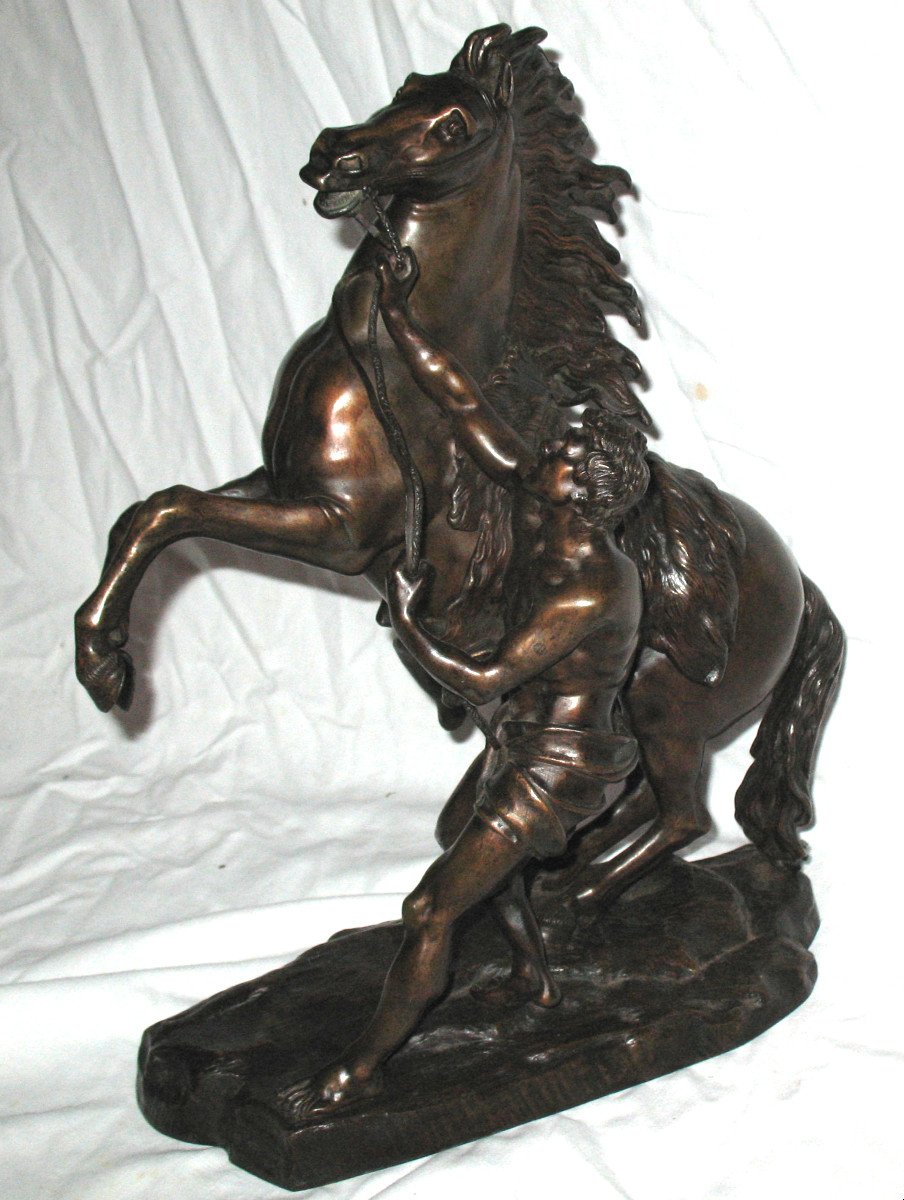 Marly Horse In Bronze After G. Coustou-photo-2