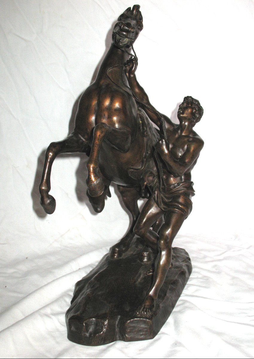 Marly Horse In Bronze After G. Coustou-photo-3