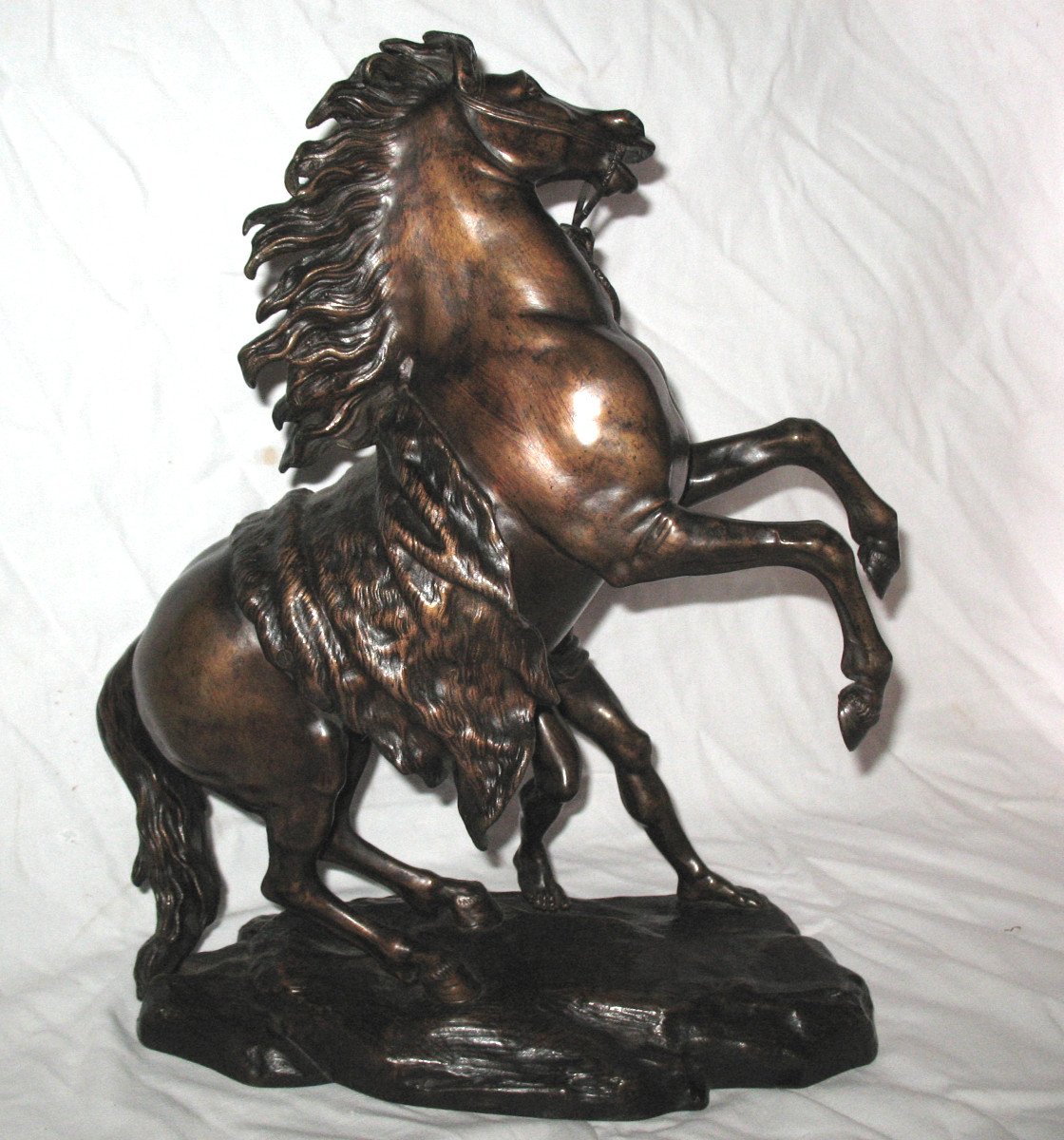 Cheval de Marly en bronze d'après G. Coustou époque 19ème-photo-4