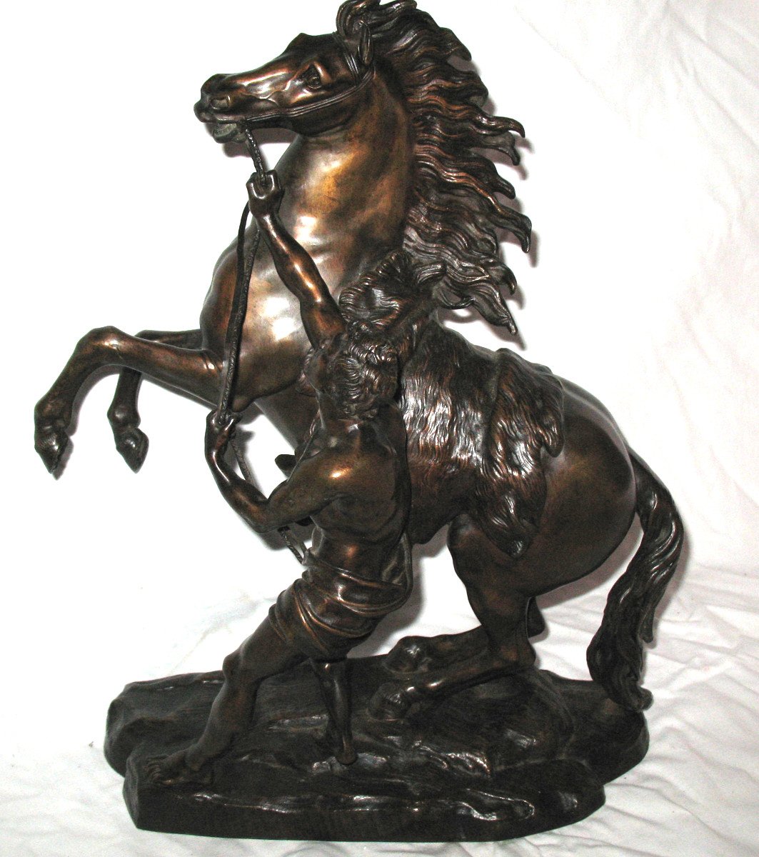 Cheval de Marly en bronze d'après G. Coustou époque 19ème