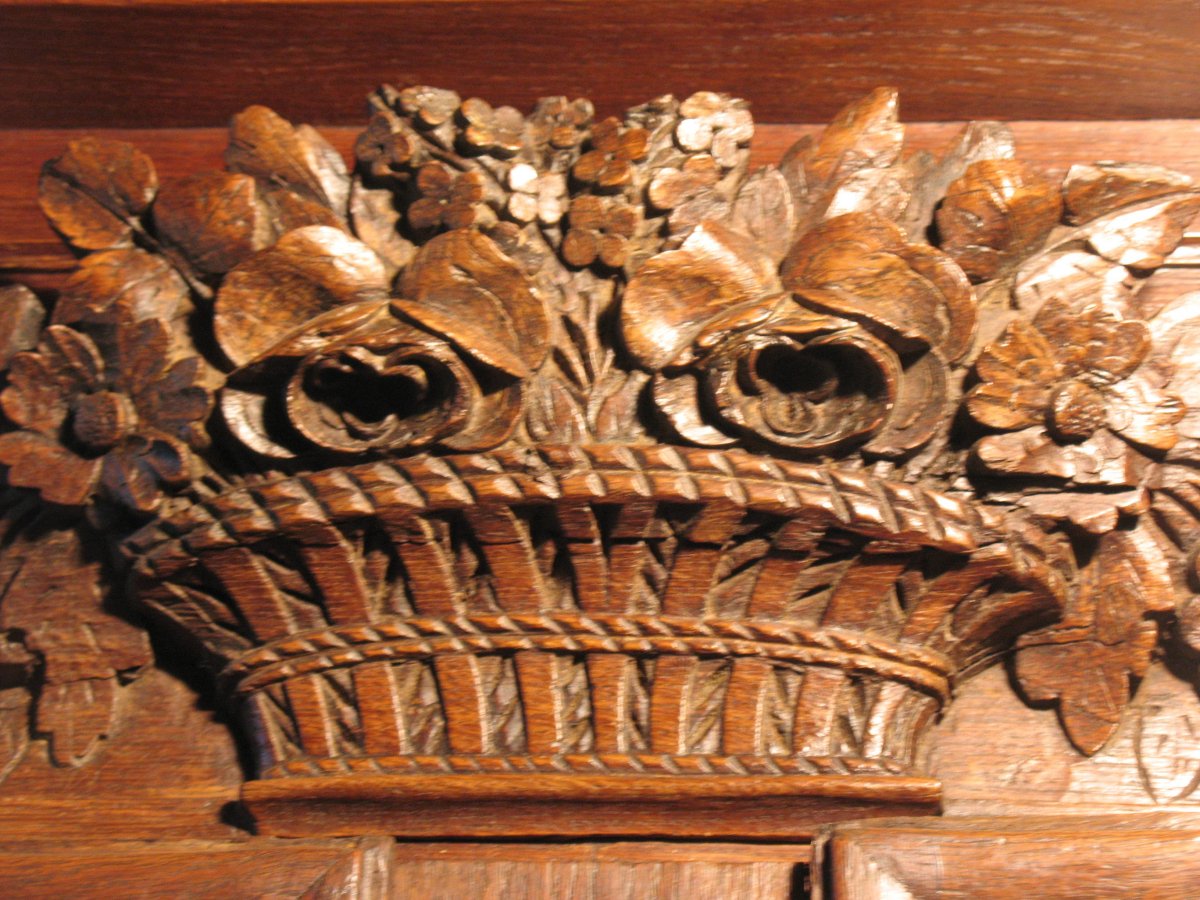 Norman Cabinet Carved In Oak-photo-5