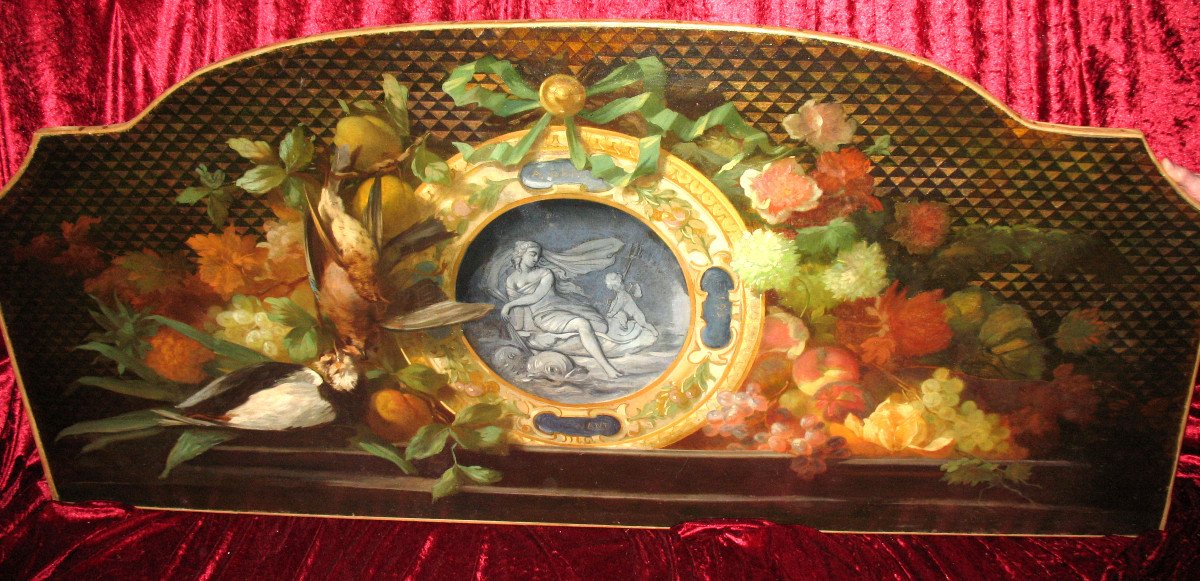 Very Large Oil On Canvas From A Set Of 4 Seasons From The 18th Century