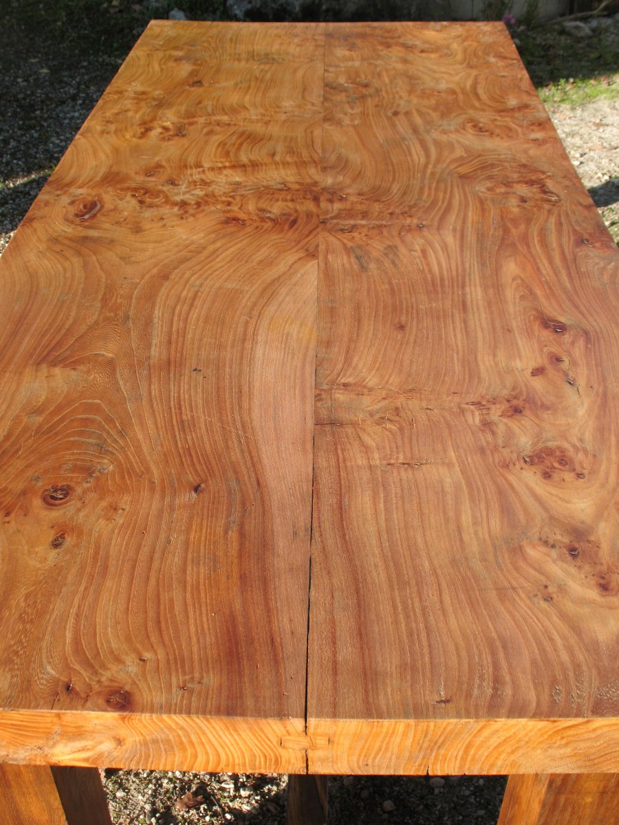 Very Solid Solid Elm Farm Table-photo-6