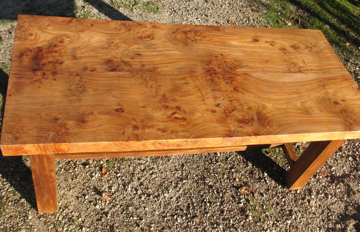 Very Solid Solid Elm Farm Table-photo-1
