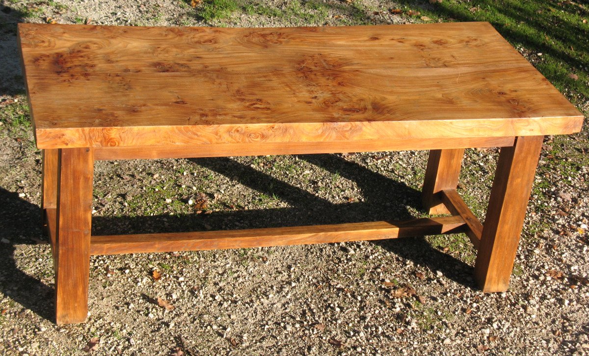 Very Solid Solid Elm Farm Table-photo-5