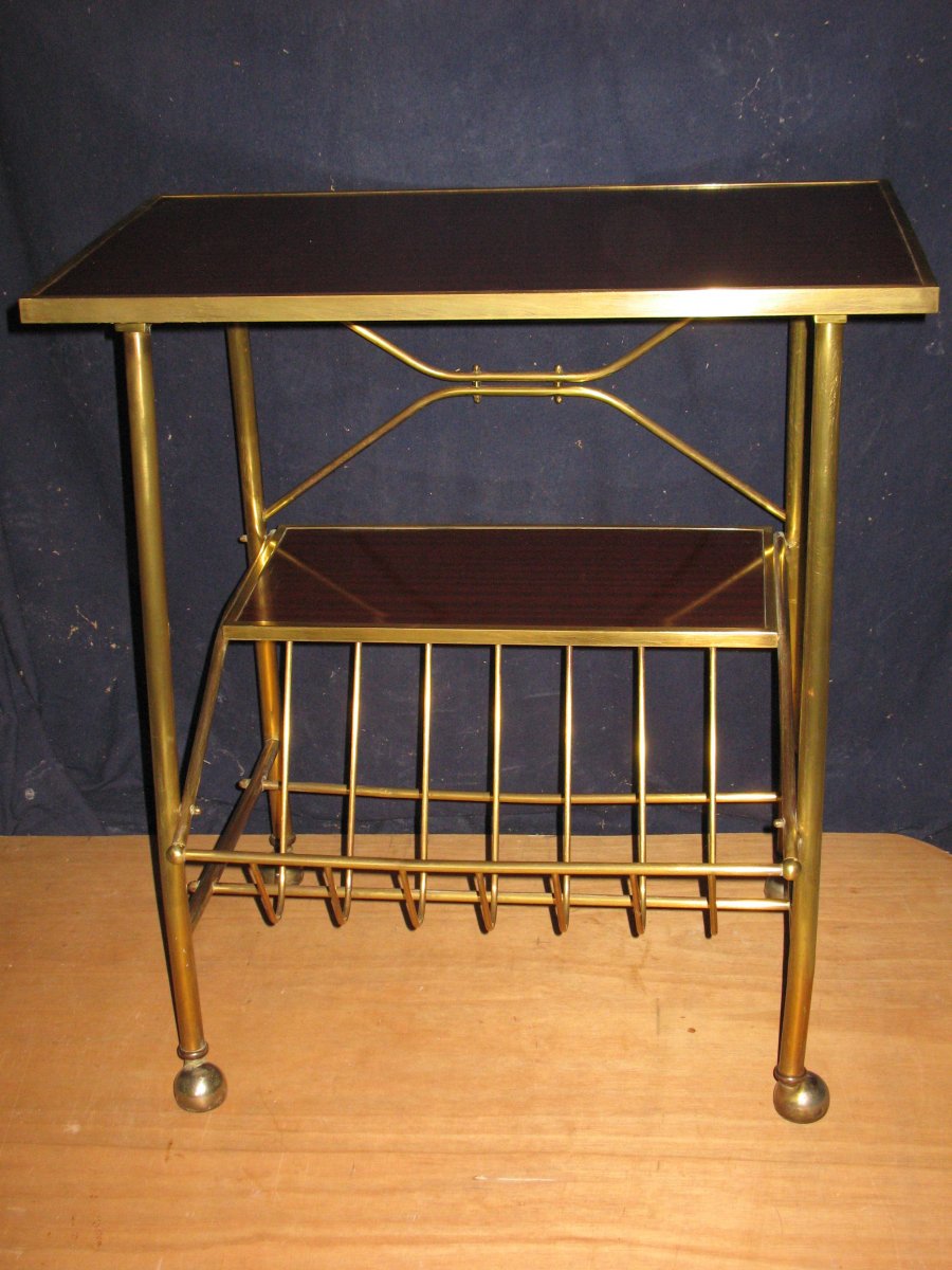 Serving Table With Magazine Rack 20th -photo-5